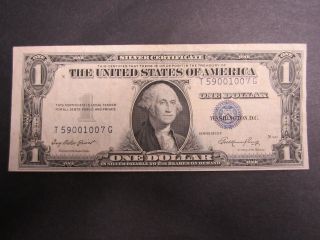 1935 E One Dollar Silver Certificate Seal Shift Error photo