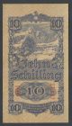 Austria - 10 Schilling 1945 Banknote/note - P 114 - 5 Digit Serial Number - (au) Europe photo 1