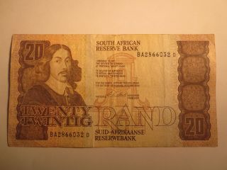 Rare South Africa 1990 Twenty Rand Note photo