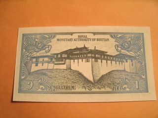 One Ngultrum Royal Monetary Authority Of Bhutan Note photo
