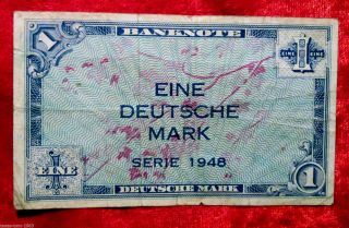 Germany 1948 1 Mark Bank Note Seldom Seen And In Demand photo