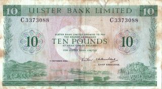 Northern Ireland: 10 Pounds,  Ulster Bank Limited,  1 - 10 - 1982,  P - 327c photo