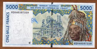 West African States - Burkina Faso - 5000 Francs - P313cl - Uncirculated photo