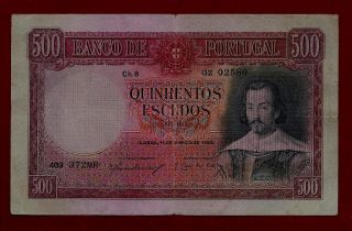 Portugal Portuguese 500 Escudos 1952 P - 158 Rare See Scan (spain Italy Germany) photo