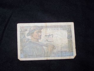 France 1949 10 Francs Banknote photo