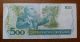 Brazil - Banco Central Do Brasil 500 Five Hundred Quinhentos Cruzados Banknote Paper Money: World photo 2