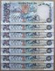 1985 - 1990 R.  N.  Malhotra 100 Rupees { Cobalt Blue } Serially 7 Pc Note From Bundle Asia photo 1