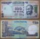 Inset - L Year 2012 Scarce 100 Rupees Gandhi {prefix - 0cc} Star Symbol Note Asia photo 2