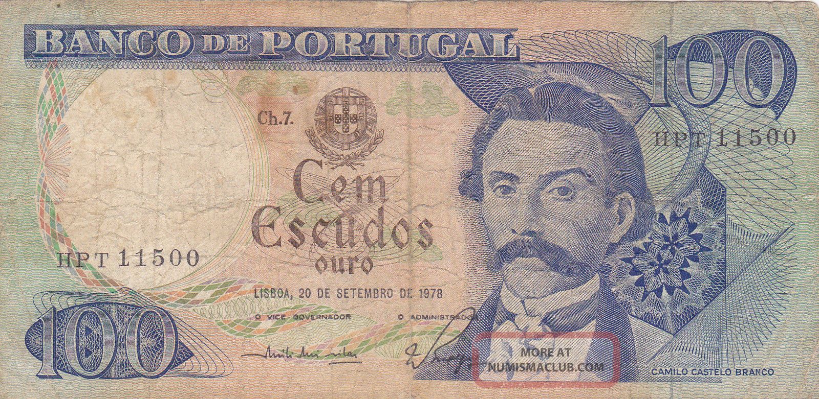 Portugal: 100 Escudos Banknote,  20 - 9 - 1978,  P - 169b Europe photo
