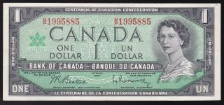 1867 - 1967 $1 Canada Centennial Bank Note,  M/p1995885 Beattie - Rasminsky photo