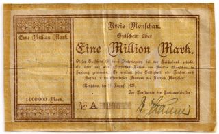 Germany (1923) One Million Mark Bank Note In A Protective Sleeve photo