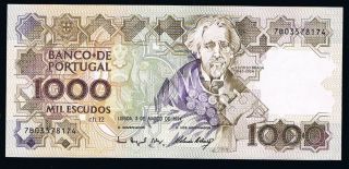 1000 Escudos Teofilo Braga X - Fine+++ - P181k - 03 - 03 - 1994 Portugal Banknote 03578174 photo