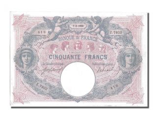 French Paper Money,  50 Francs Type Bleu Et Rose,  07 Mars 1918,  Fayette 14.  31 photo