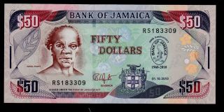 Jamaica 50 Dollars 2010 Commemorative Pick 88 Unc. photo