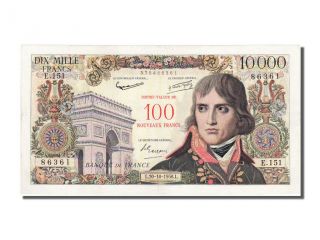 French Paper Money,  100 Nf / 10 000 Francs Bonaparte Type 1955 photo