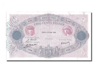 French Paper Money,  500 Francs Type Bleu Et Rose,  10 Mai 1922,  Fayette 30.  26 photo