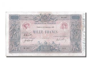 French Paper Money,  1000 Francs Type Bleu Et Rose,  26 Décembre 1919, . . . photo