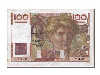 French Paper Money,  100 Francs Type Jeune Paysan photo