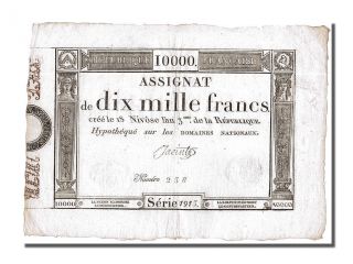 French Assignats,  10 000 Francs Domaines Nationaux Type,  Signed By Jacinte photo