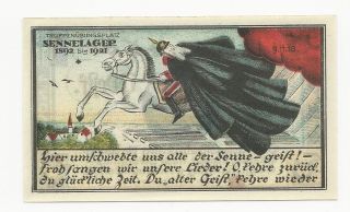 Germany - 1921 Hooded Horseman 50 Pfennig Notgeld photo