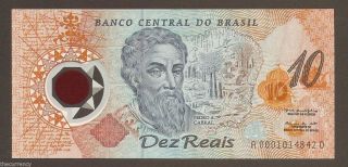 Brazil 10 Reais (2000) Polymer Commemorative,  Unc photo
