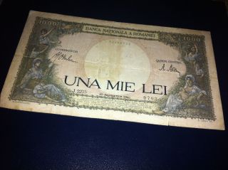 1000 Lei Romania 1941 Banknote,  S/n: J.  2275 0703 1,  000 Lei photo