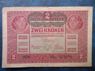 2 Kronen 1917 Deutschosterreich 8081 photo