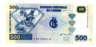 Congo Democratic Rep…. .  P - 96…. .  500 Francs…. .  2002…. .  Unc photo