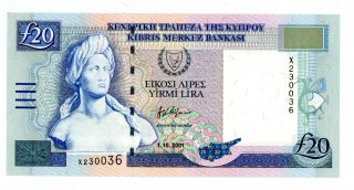 Cyprus…. .  P - 62b - Replacement - …. .  20 Pounds…. .  2001…. .  Unc photo