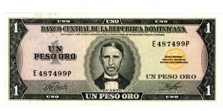 Dominican Republic…. .  P - 108…. .  1 Peso…. .  1977…. .  Xf photo