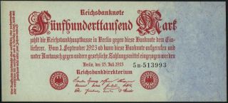 Germany - 500000 500,  000 Mark 1923 Au/unc P 92 photo