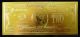 24k Gold $2 Dollar Bank Note Banknote Bill,  Certificate Of Authenticity, Paper Money: US photo 2