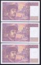 France 20 Francs 1997 X 3 P151 Consecutive Numbers Unc Europe photo 1