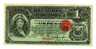 Dominican Republic…. .  P - S131r…. .  1 Peso…. .  Nd (1898) …. .  Au photo