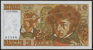 France 10 Francs 6.  2.  1975 P 150b Vf/xf Crisp Note photo