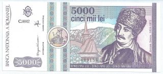 (r921401) Romania Paper Note - 5000 Lei 1992 - Unc photo