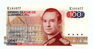 Luxembourg P - 7 100 Francs 1980. . . . .  Unc photo