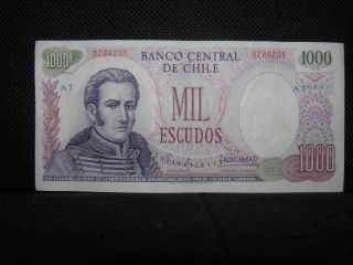 Mil Escudos,  Banco Central De Chile,  1971 - 1975,  