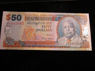 2007 Barbados $50 Dollars About Uncirculated,  P - 70 photo