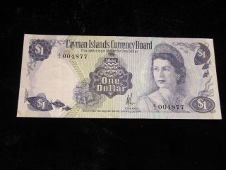 L1974 1 Dollar Cayman Islands Old Signature/low Serial Number photo