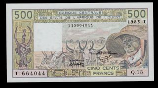 West African States 500 Francs 1985 Pick 806th Unc. photo
