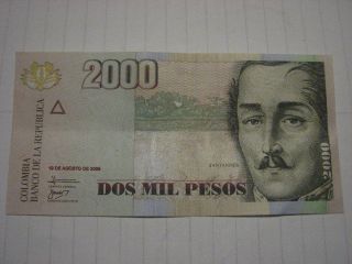 2009 Colombia - 2000 Pesos Bill photo