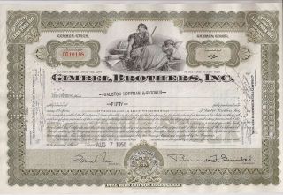 Gimbel Brothers Inc. . . . . . . .  1950 Stock Certificate photo