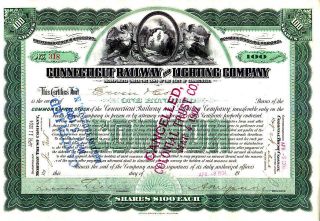 Connecticut Railway And Lighting Company Ct 1904 Stock Certificate photo
