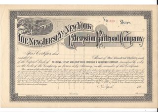 The Jersey And York Extension Railroad Company. . .  1880 ' S Stock photo