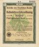 1922 German 50000 Mark Treasury Bond With Coupons Uncancelled Stocks & Bonds, Scripophily photo 1
