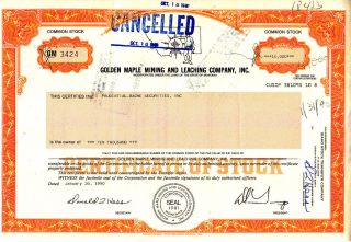 Brokerage Owned Stock Certificate - - Prudential - Bache photo