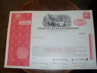 Keuffel&essercompany Specimen Stock Certificate photo