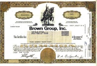 Brown Group,  Inc.  Ny 1983 Stock Certificate photo
