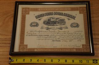 1886 Stock Certificate -,  Us Scoria Company photo